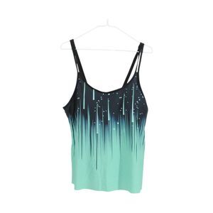 Lady's 2 Piece Tankini Swimsuit with Shorts Green